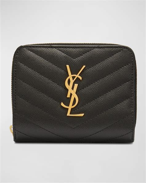 ysl brown leather wallet|ysl wallet price.